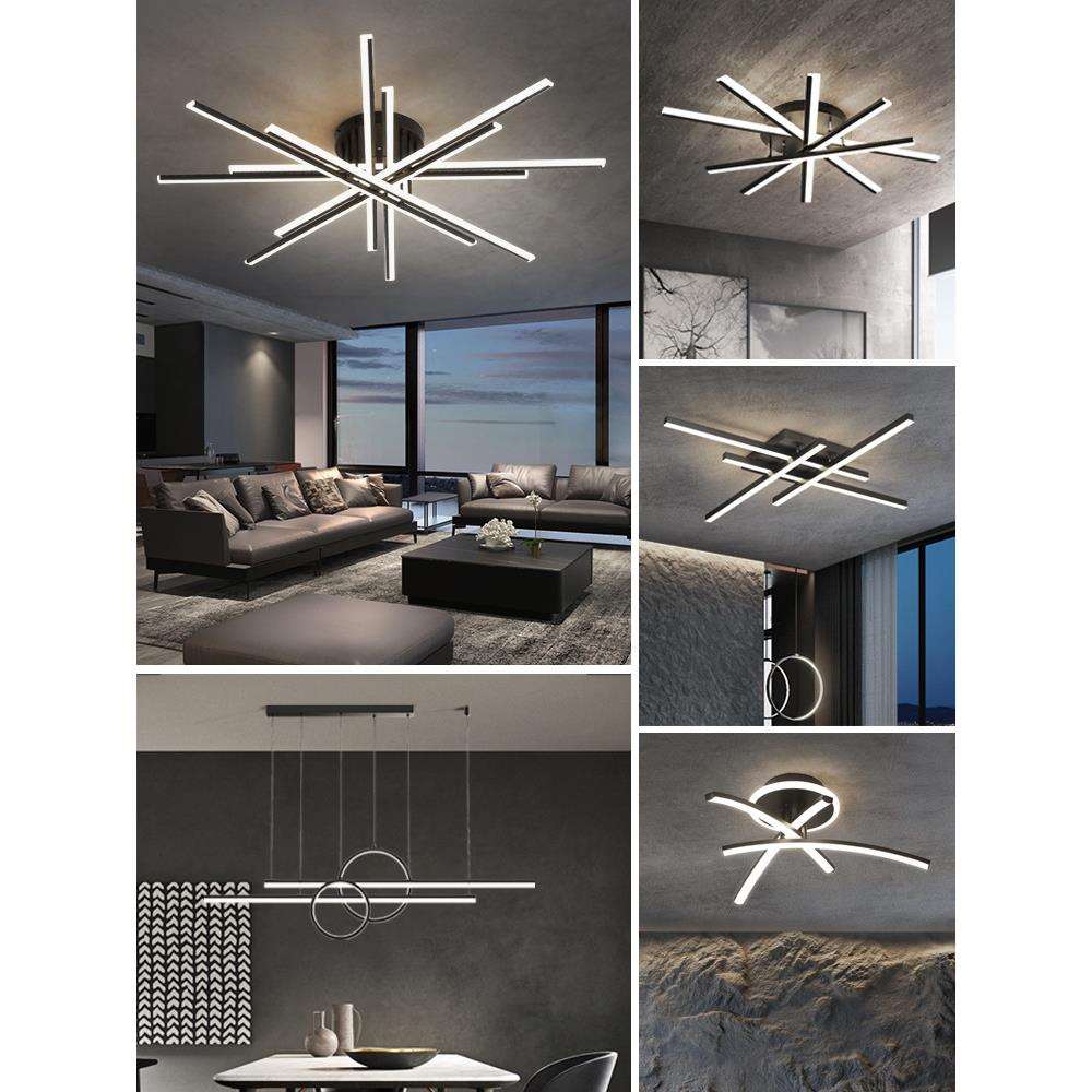 现代简约灯具套餐组合三室两厅北欧客厅灯卧室餐厅吸顶灯全屋套装