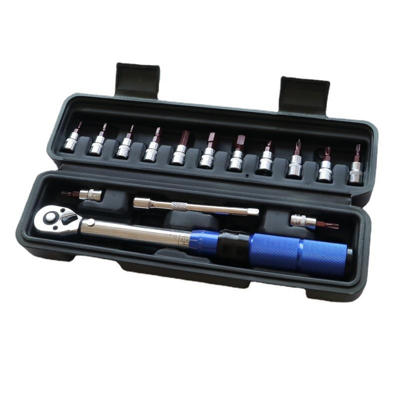 15件套1/4预置式扭力扭矩扳手套装扭力2-25NM自行车扭矩扭力工具