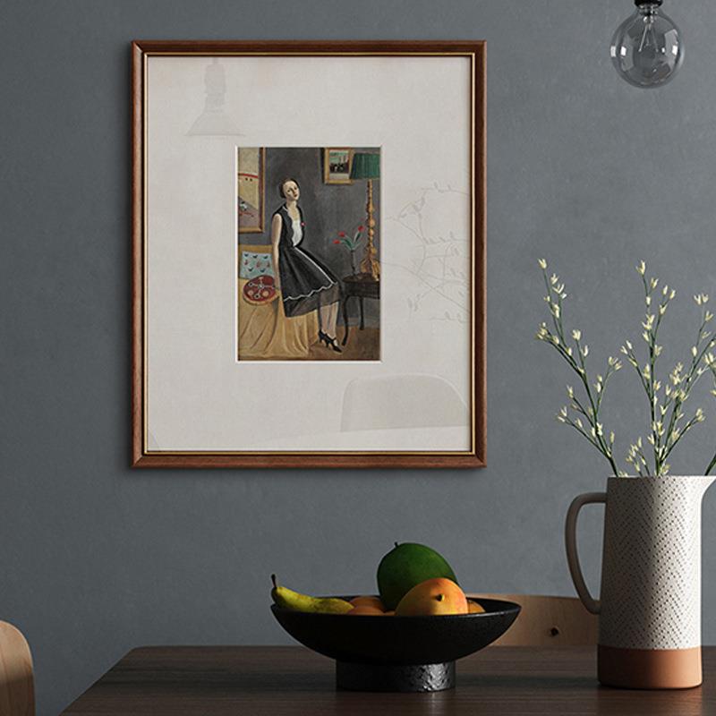 欧式小众复古客厅餐厅装饰画轻奢小众艺术壁画沙发玄关挂画A300