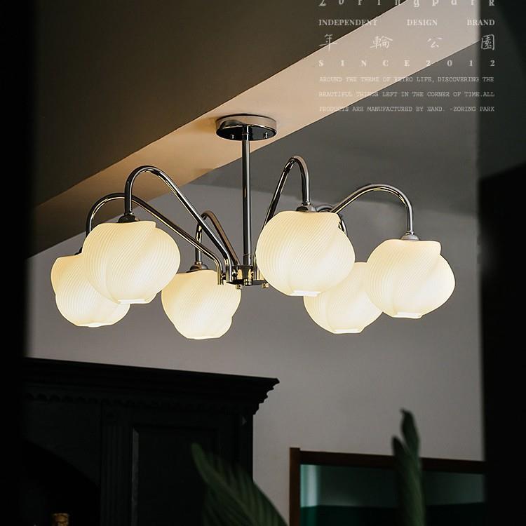 冰淇淋系列 现代风客厅氛围设计感三头六头曲臂吸顶吊灯