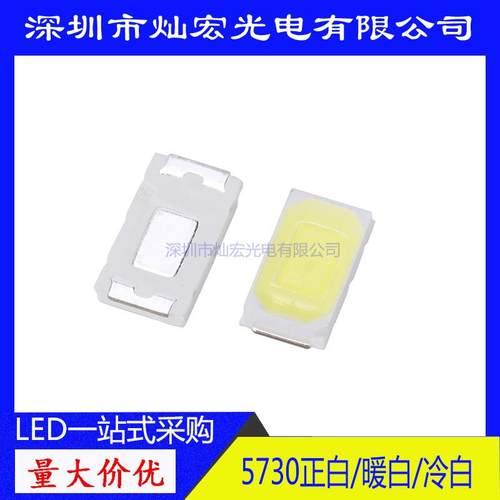 5730 0.5W冷白LED贴片发光二极管高亮5730冷色 白偏蓝SMD led灯珠