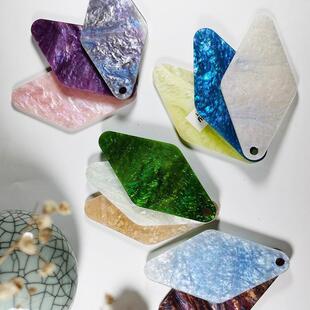 彩色亚克力板石头纹亚克力板珠光贝壳板云母有机玻璃板浇筑板厂家