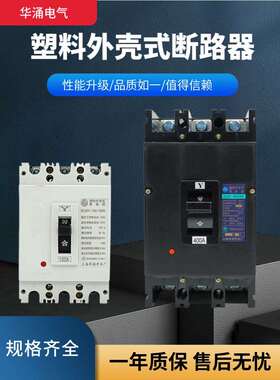 DZ20Y-100 225 3300塑壳断路器空气开关短路保护器三相32 63A 3P