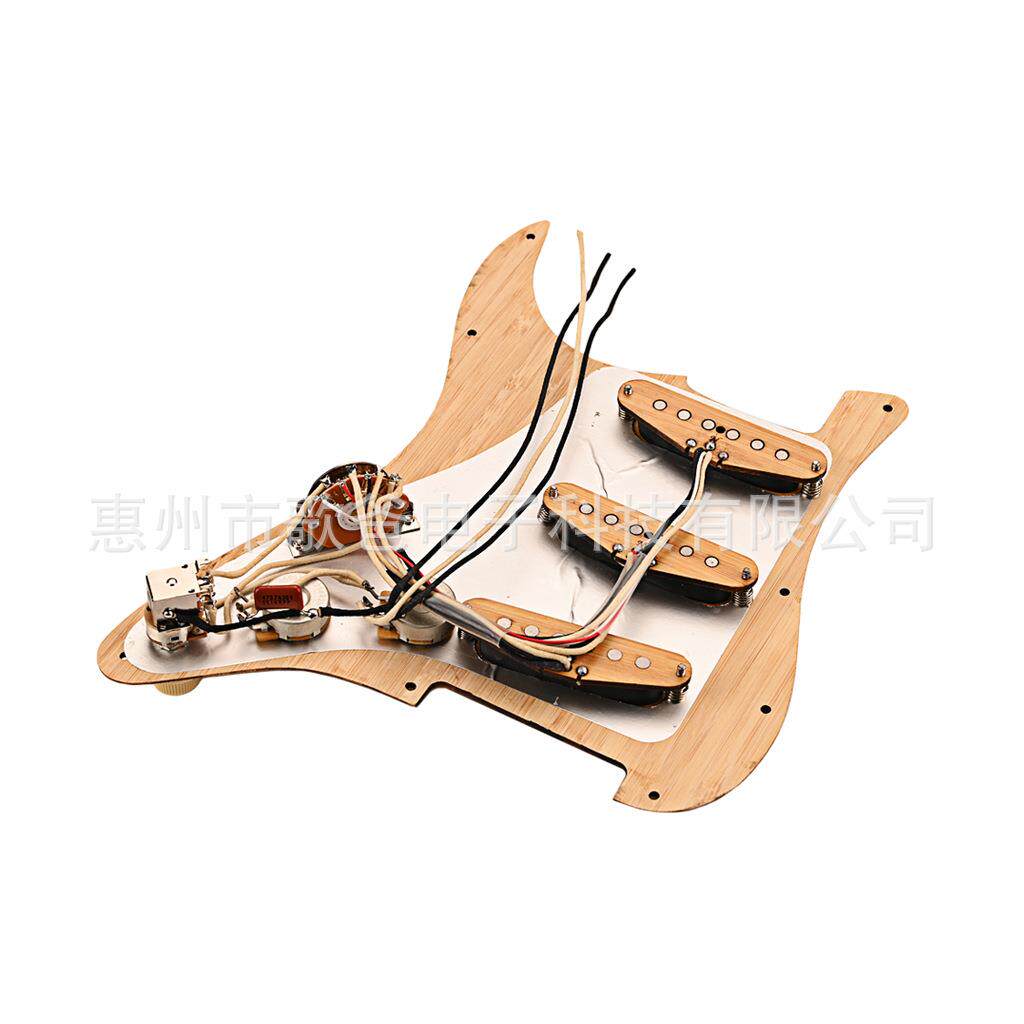 乐器配件 电吉他用竹子护板SSS拾音器套装