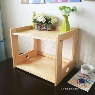 打印机置物架桌面架子简约小木架轻奢实木办公现代收纳架多层防水