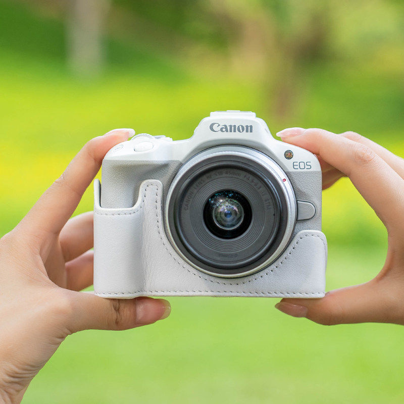 适用佳能r50v1保护套r5二代相机包R10皮套R6R7底座R8皮壳R62rpv1