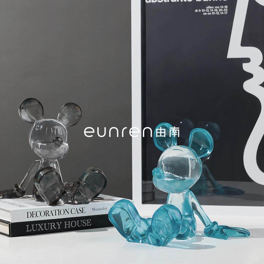 简约创意透明老鼠公仔雕塑工艺品儿童房样板间卡通摆件桌面装饰品,农机/农具/农膜,播种栽苗器/地膜机,淘宝优惠券,粉丝福利购,淘宝优惠卷