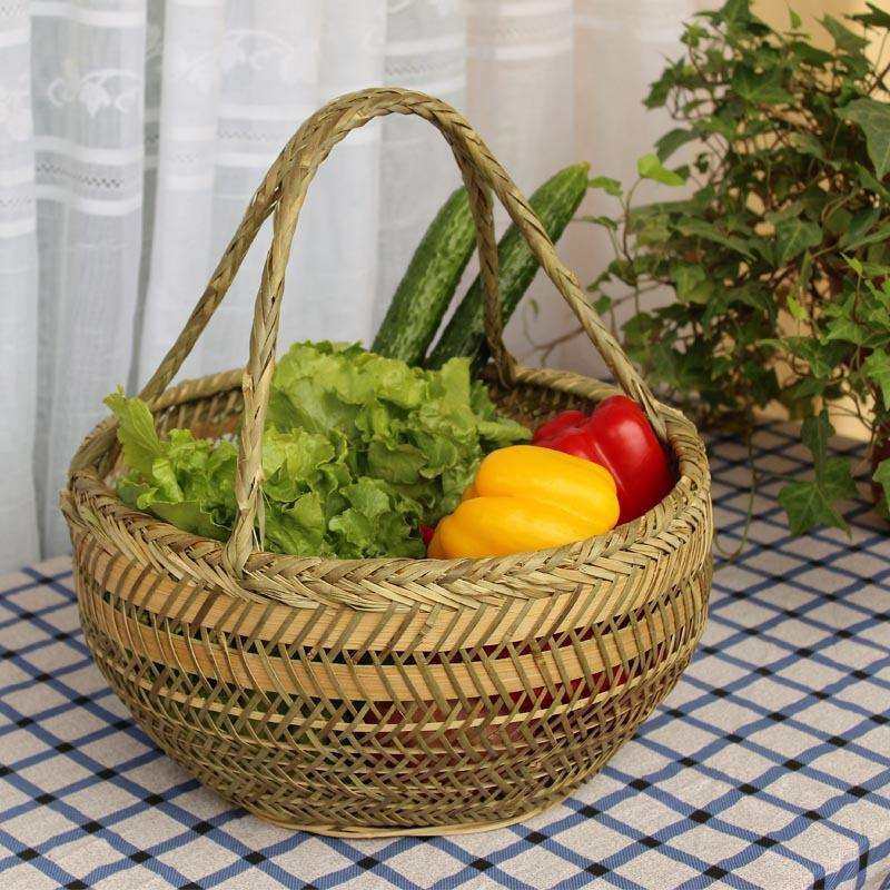 挂篮手工竹篮子竹编织手提菜篮竹篮子鸡蛋篮水果收纳竹筐竹编路实,农机/农具/农膜,播种栽苗器/地膜机,淘宝优惠券,粉丝福利购,淘宝优惠卷