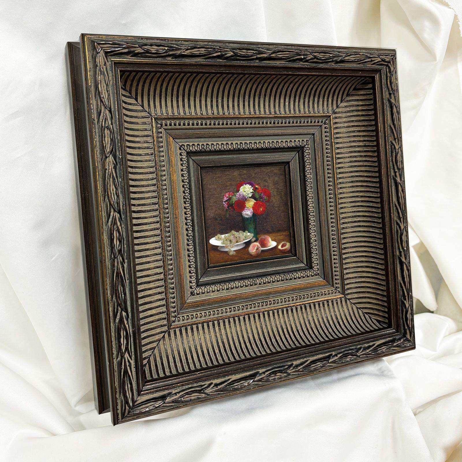 欧式复古实木画框装裱挂墙简约现代装饰相框木质画框摆台客厅挂墙