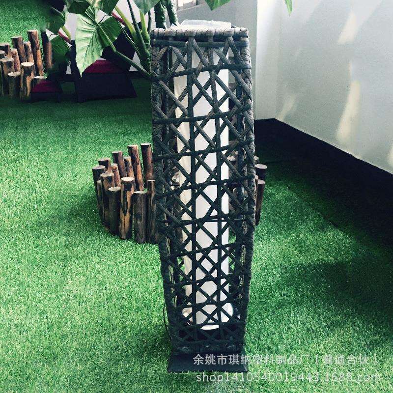 太阳能草坪灯藤编景观灯防水LED户外草地灯16*16/19*19*H68cm