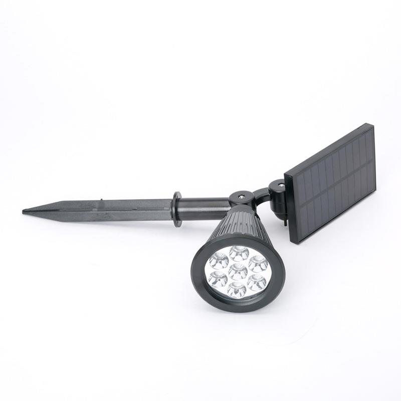 太阳能草坪插地灯户外庭院RGB草地绿化投光灯LED光控花园照明灯具