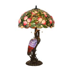 厂家直销 20寸桃子玻璃创意帝凡尼客厅大台灯手工艺术灯