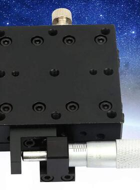 1个 黑色 铝合金 微型滑台X轴SEMX60-AS 手动微调滑台精密微调平