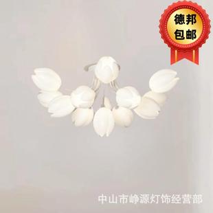 全光谱吸顶灯具 奶油风客厅主灯家用大厅灯简约现代棉花灯2024新款
