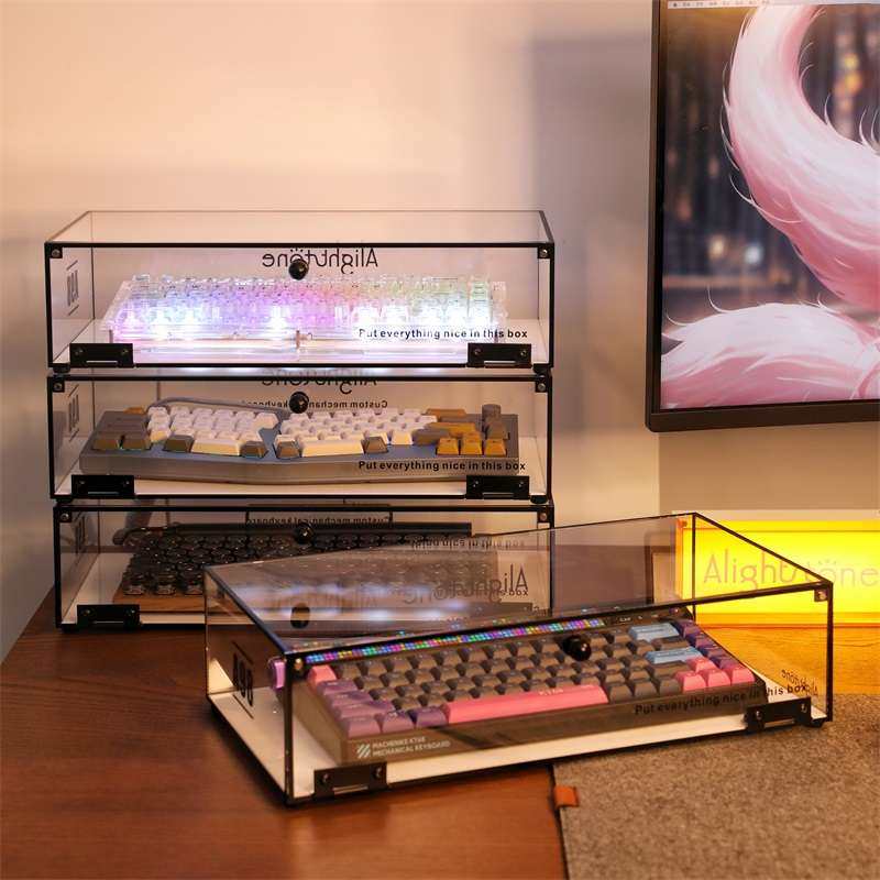 Alightstone机械键盘展示架亚克力收纳舱桌面收纳盒车模放置架柜