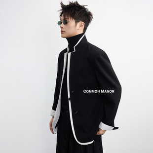 立领西装 羊毛假两件新中式 ROW风进口羊毛假两件立领 COM26AW