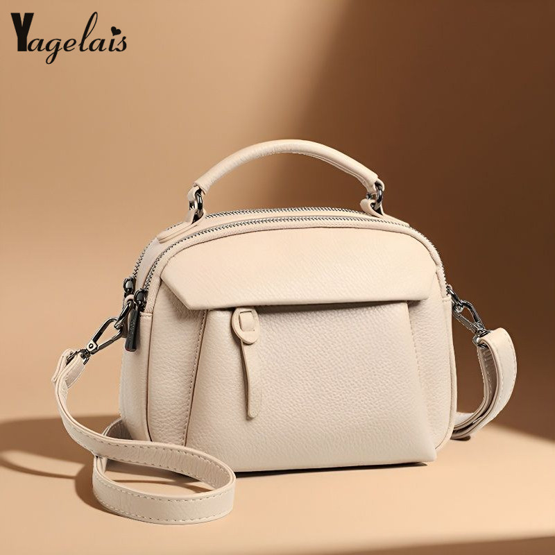 小方包女士2026新款文艺风单肩斜挎包软皮多层口袋百搭软皮小包包