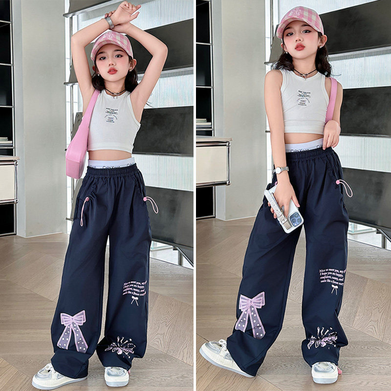 女童街舞爵士舞服嘻哈炸街套装夏