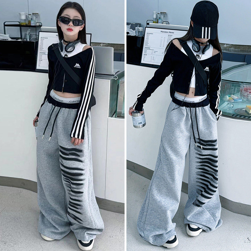 女童嘻哈街舞演出服春秋爵士舞服