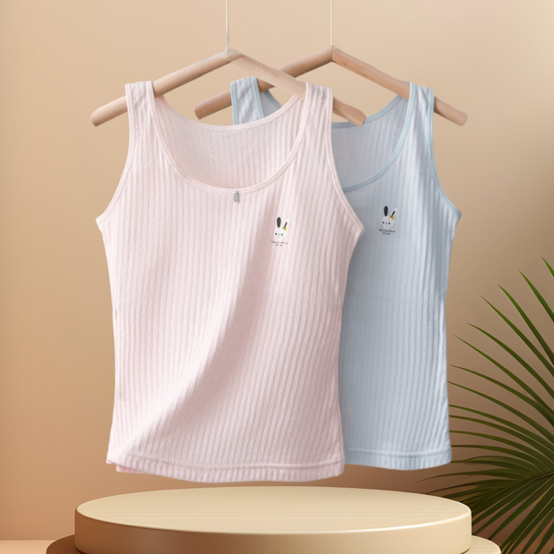 女童内衣发育期儿童小学生长款背心8-16岁女孩大童少女纯色棉内穿