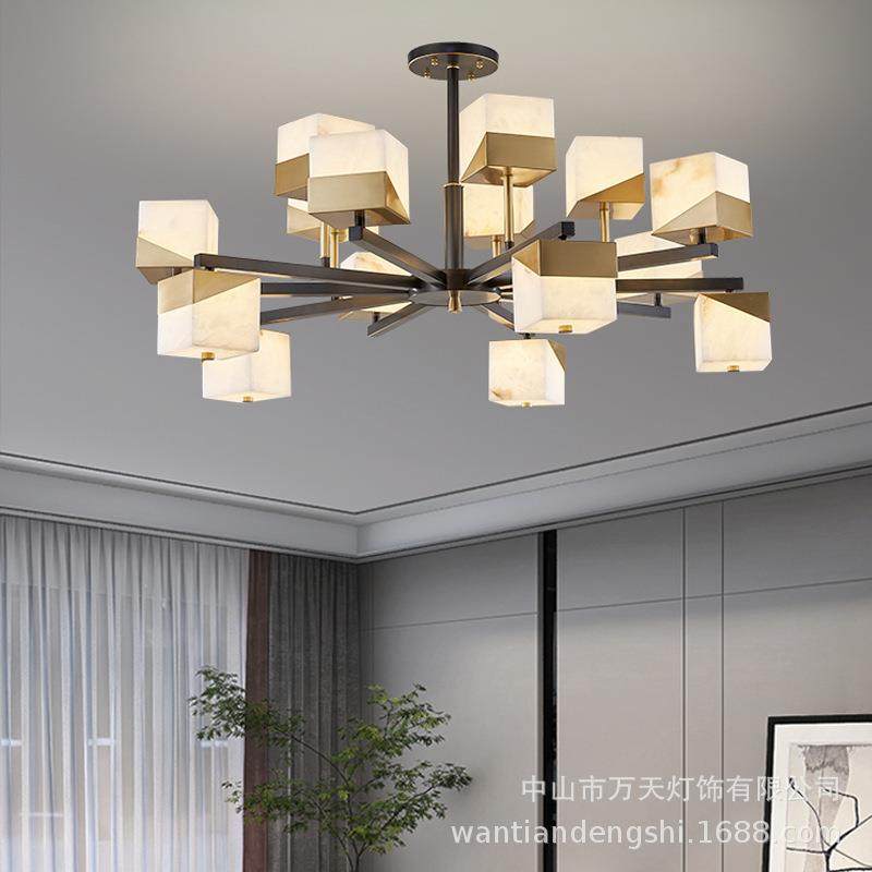 现代简约新中卧式全灯铜云式石吊别墅复楼客厅99227餐厅灯室酒店,家装灯饰光源,智能吊灯,淘宝优惠券,粉丝福利购,淘宝优惠卷