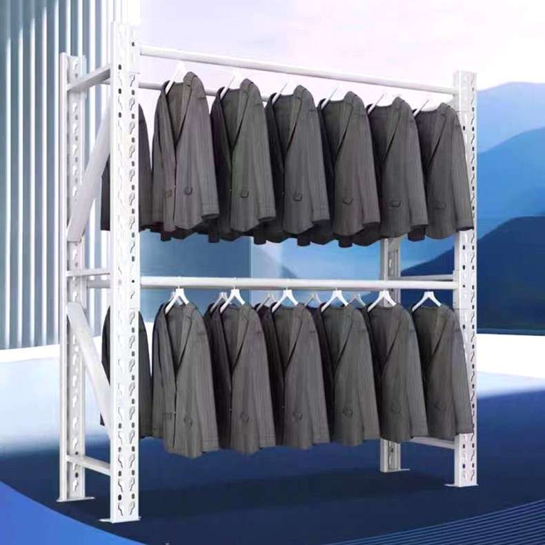服装货架挂衣架仓储货架仓库货架电商库房置物架多层加高挂大衣架