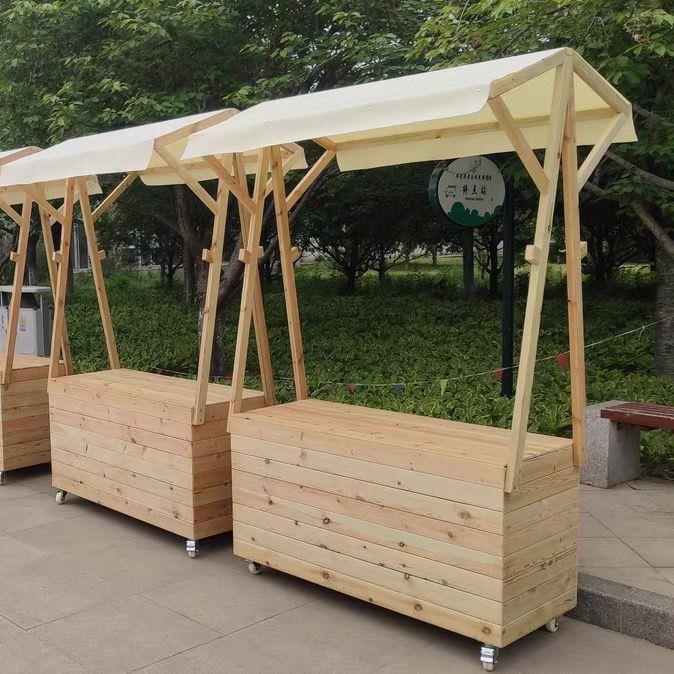 集市网红摊位展示架折叠夜市实木摆摊架子促销户外花车移动垒德株