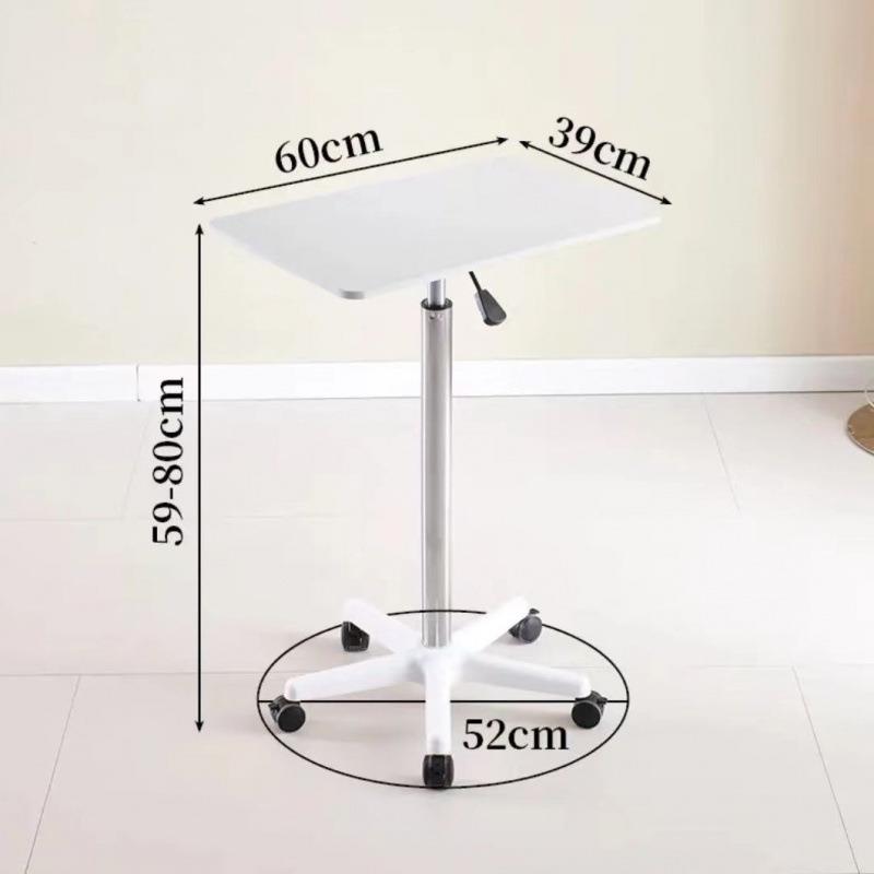 滑轮式小型工作台站立移动电脑办公书桌升降旋转小桌子床边桌可