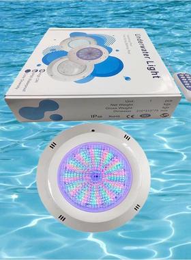 ABS材质AC12V无线射频遥控432珠RGB54W侧壁装泳池灯 水底灯