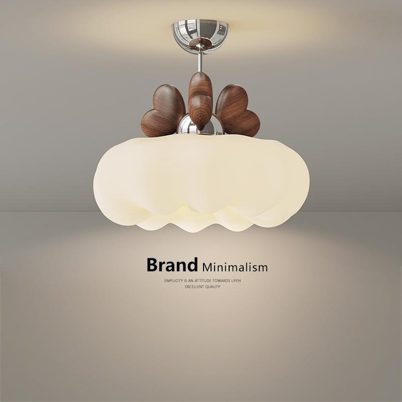 法式奶油风卧室吊灯中古主卧书房吸顶灯2025新款爱心南瓜儿童房灯