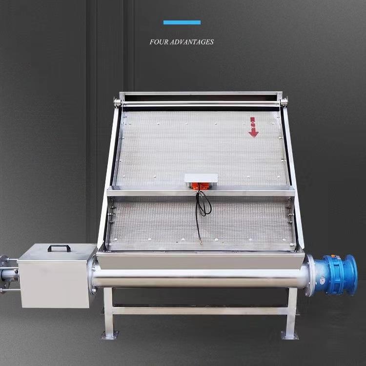 猪粪干湿分离机水冲粪水泡粪鸡鸭粪便斜筛式固液分离机牛粪脱水机