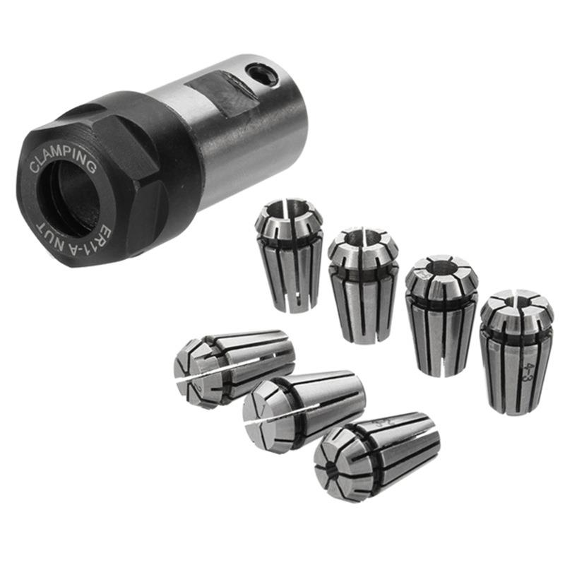 ER11-5mm电主轴刀杆 er11（1-7）弹簧夹头套装8PCS