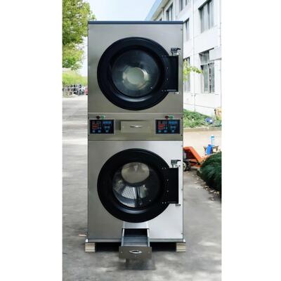 洗衣店专用设备全自动双层烘干机不锈钢滚筒式干衣机tumble dryer