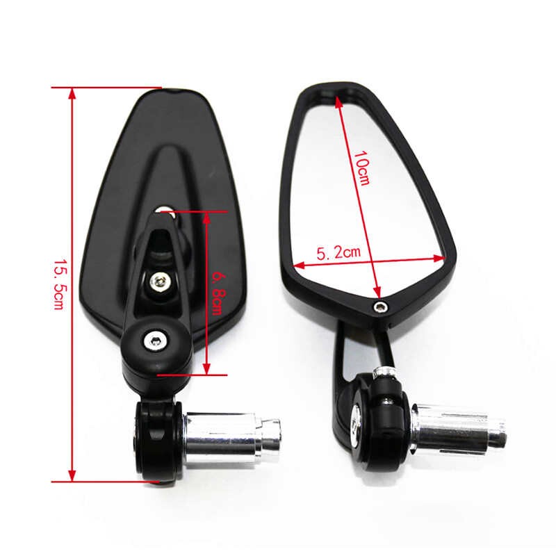 全新高质量街车跑车摩托车改装铝合金CNC手把镜车把后视镜反光镜