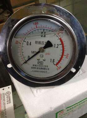 杭州东亚 YN100ZT 轴向带边 1.6mpa 20*1.5MM 表盘100MM