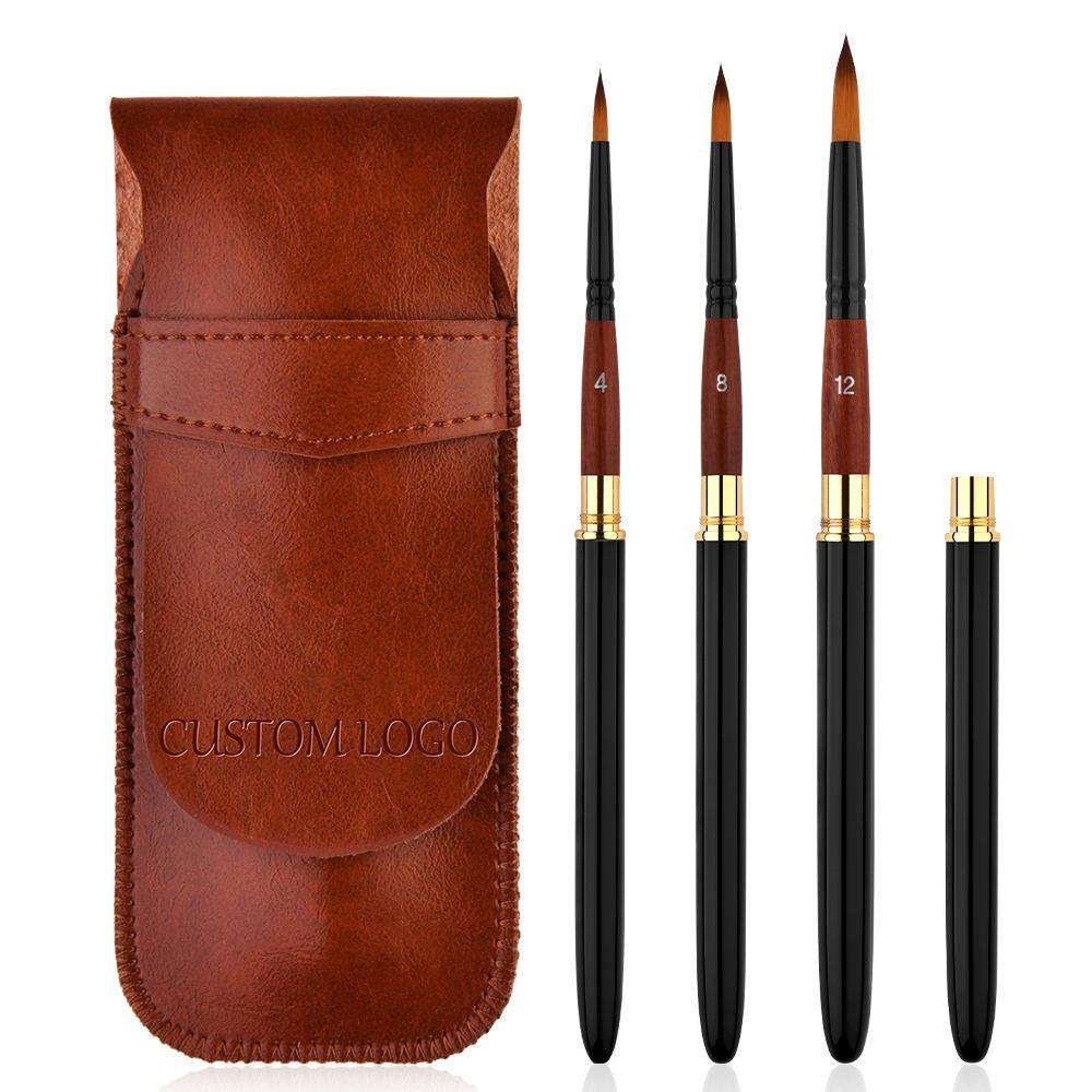 金之枫跨境热销3支黑棕色旅行刷套装 画笔