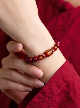 极速2024龙年朱砂手串本命年女手链男生肖属鼠马鸡龙羊Z牛狗转运