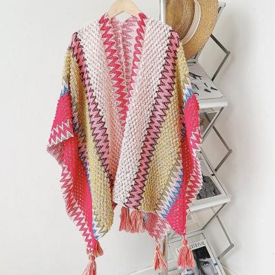 极速空调房毛毯式大披肩夏天办公室夏F季针织斗篷围巾毯子度假披