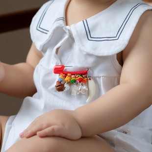 极速花素宝宝婴儿龙年挂件新生儿童孕妇I桃木别针狗牙压惊饰品装