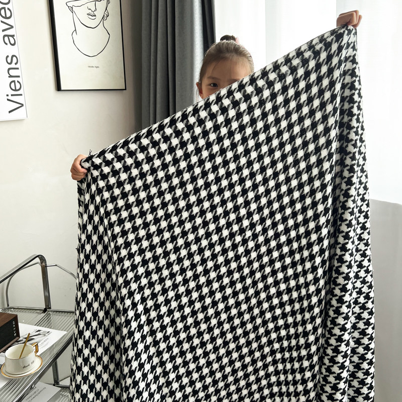 极速INS北欧风k千鸟格沙发毯针织小毛毯办公室午睡毯子床搭床旗床,床上用品,休闲毯/毛毯/绒毯,淘宝优惠券,粉丝福利购,淘宝优惠卷