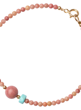 极速阿根廷天然红纹m石手链女招蔷薇辉石桃花细手串送闺蜜生日礼