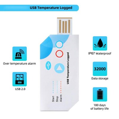 极速Data Logger USB Temperature Data Logger Recorder YOver-H