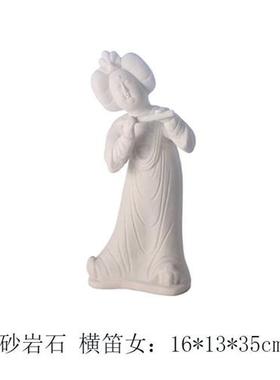 极速新中式古代奏乐人q物摆件家居样板间玄关仕女雕塑摆设博古架