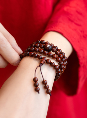 极速印度小叶紫檀手串108颗珠子男G士本命年实用的礼物檀香木女生