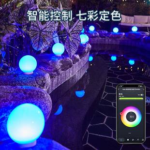 太阳能地灯别墅花园布置草坪灯栅栏装饰灯庭院树灯户外景观灯球