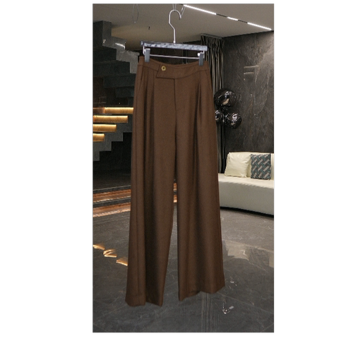 【彤姐原创】冬季休闲风通勤直筒高腰女士裤子W25G895宽松套装