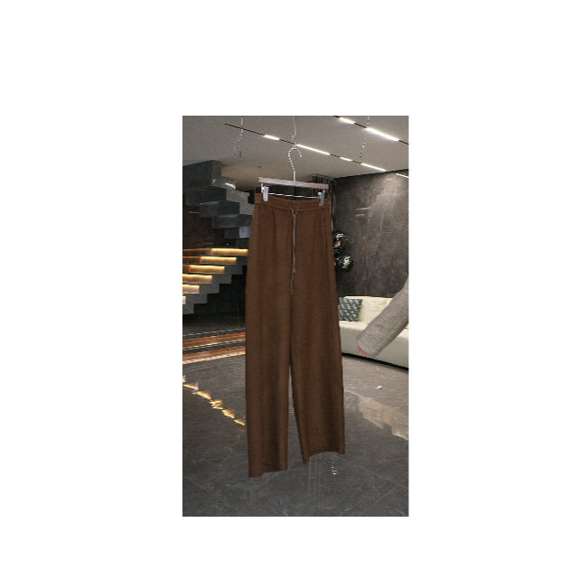 【彤姐原创】冬季休闲风时尚直筒高腰纯色女士裤子W25G896