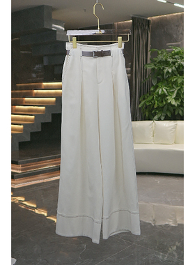 【彤姐原创】微弹力街头风阔腿裤休闲裤纯色时尚多巴胺LZD25245