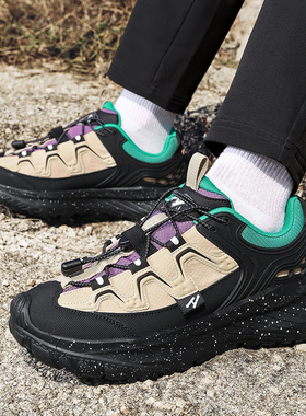 N·HOT户外越野跑鞋徒步鞋防滑耐磨登山鞋子男鞋全地形缓震跑山鞋