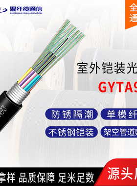 聚纤缆GYTS93-24B1光缆GYTS93室外单模铠装光缆 24芯室外管道光缆